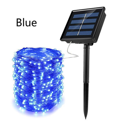 12m Solar String Light [100-LED, 8 Models] Garden Festival Wedding Decor Fairy Lamp-8 Modes 12m 100