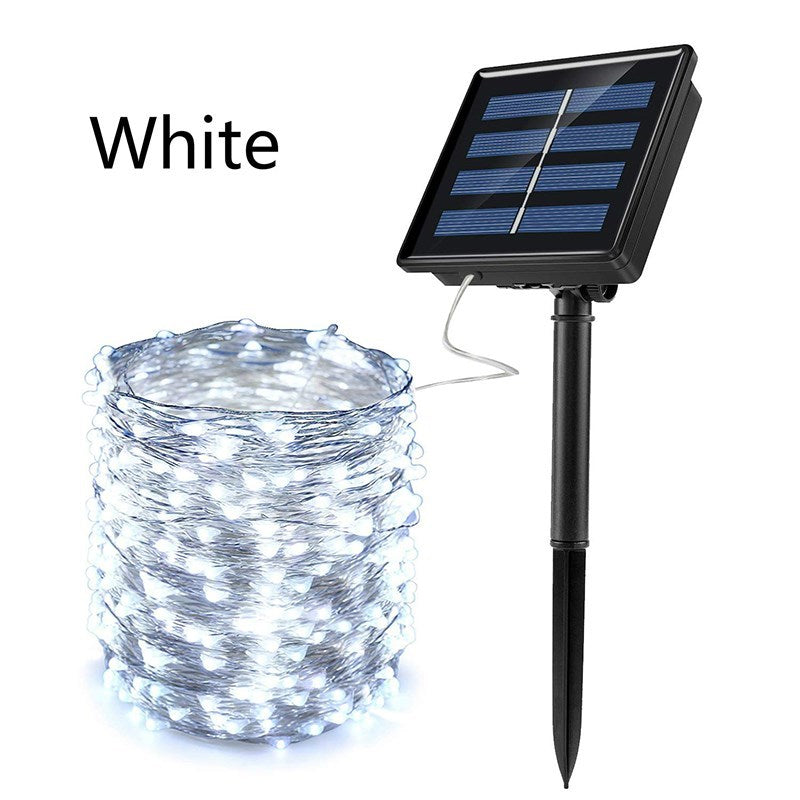 12m Solar String Light [100-LED, 8 Models] Garden Festival Wedding Decor Fairy Lamp-8 Modes 12m 100