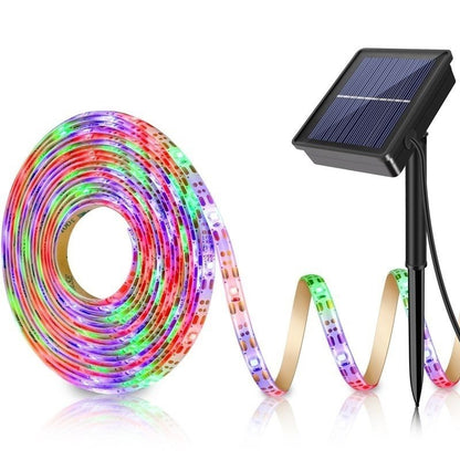 3m/5m Solar LED Strip Light Flexible Tape Outdoor Waterproof Garden Fence Lamp Light