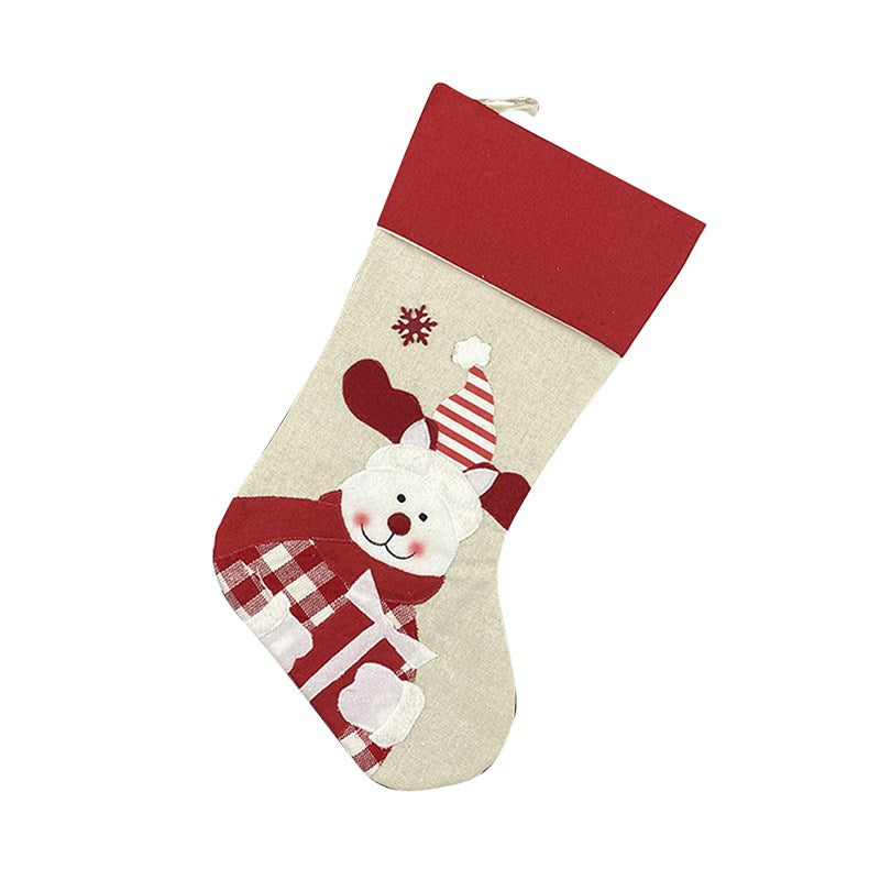 Christmas Socks Socking Xmas Gift Bag Santa Claus/Snowman/Elk Christmas Tree Decor