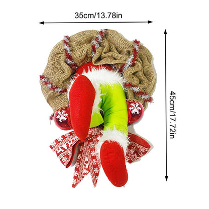 Stealer Thief Christmas Wreath Xmas Decor Burglar Christmas Garland Decoration