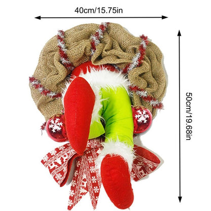 Stealer Thief Christmas Wreath Xmas Decor Burglar Christmas Garland Decoration