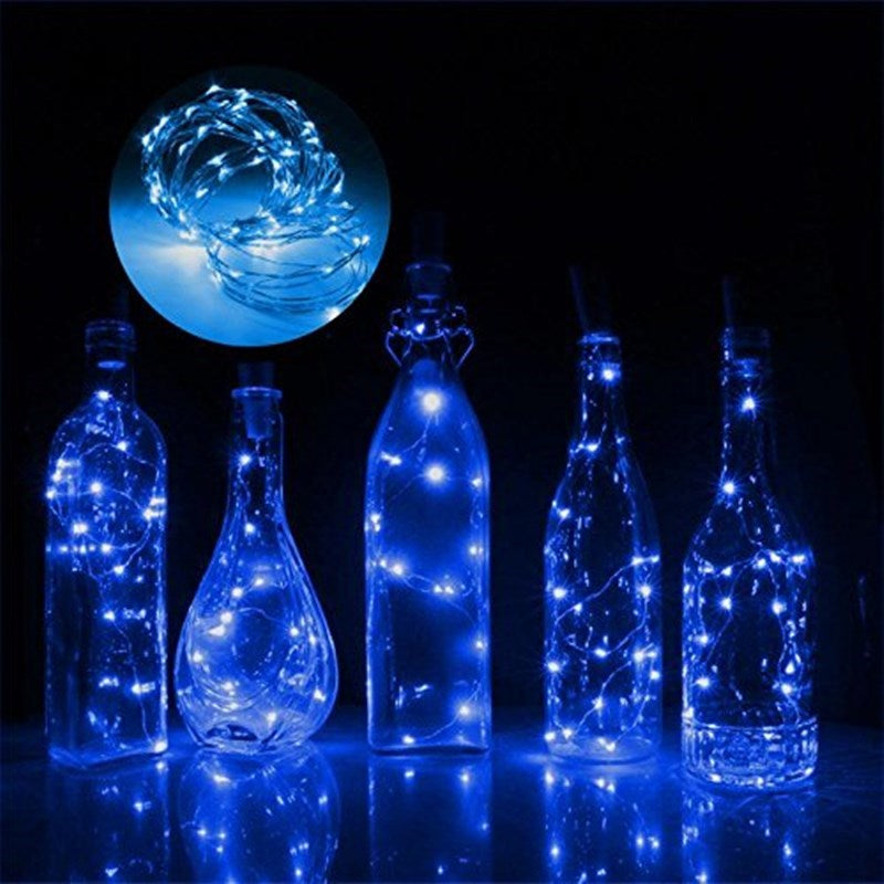 10Pcs/Set LED String Light Wine Bottle Stopper Color Light