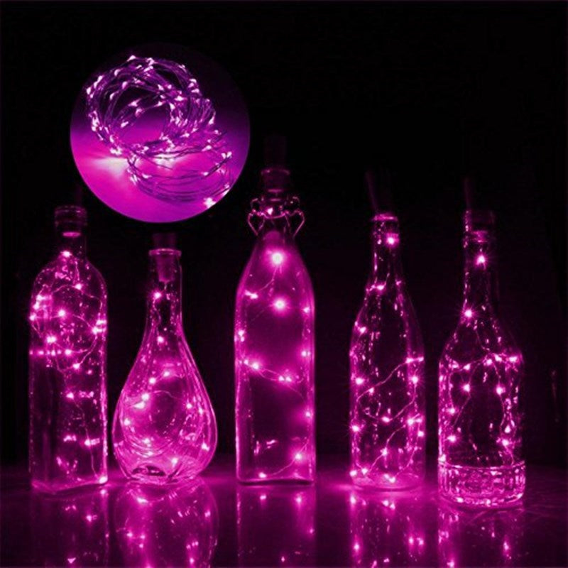 10Pcs/Set LED String Light Wine Bottle Stopper Color Light