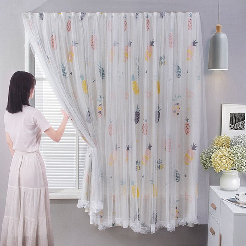 1.2m x1.5m Punch-free Blackout Window Curtain Magic Tape Door Curtain Drape