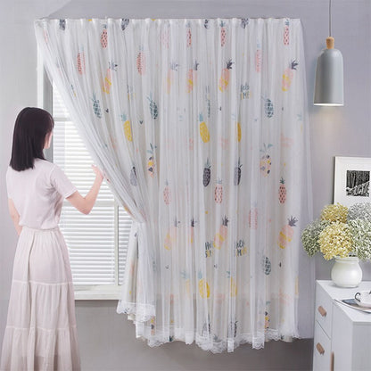 1.2m x1.5m Punch-free Blackout Window Curtain Magic Tape Door Curtain Drape