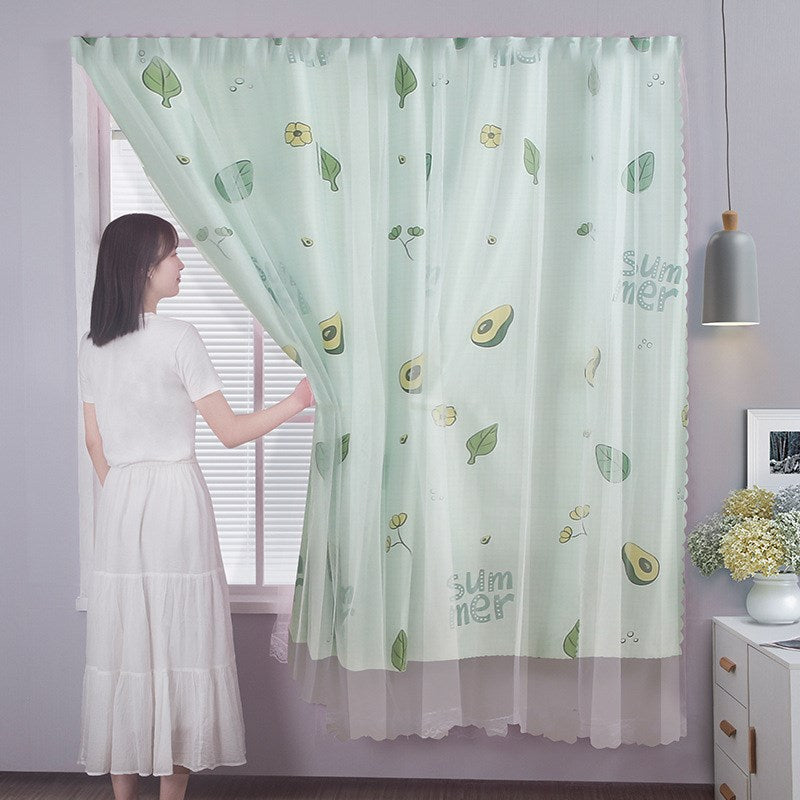 1.2m x1.5m Punch-free Blackout Window Curtain Magic Tape Door Curtain Drape