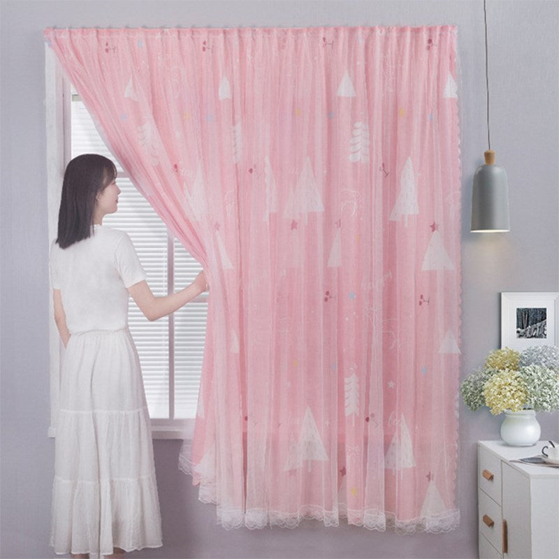 1.5m x 1.8m Paste Blackout Curtains Room Darkening Curtains Window Door Drape