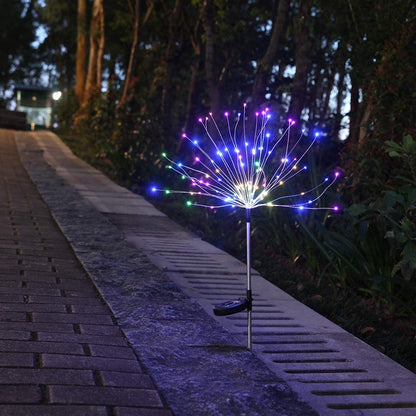 Solar LED Starry Light 2 Modes Christmas Lawn Firework Light