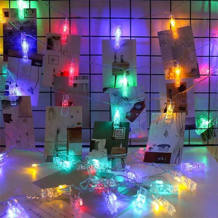 LED Photo Clip String Light Battery Powered Fairy Lights with Clips