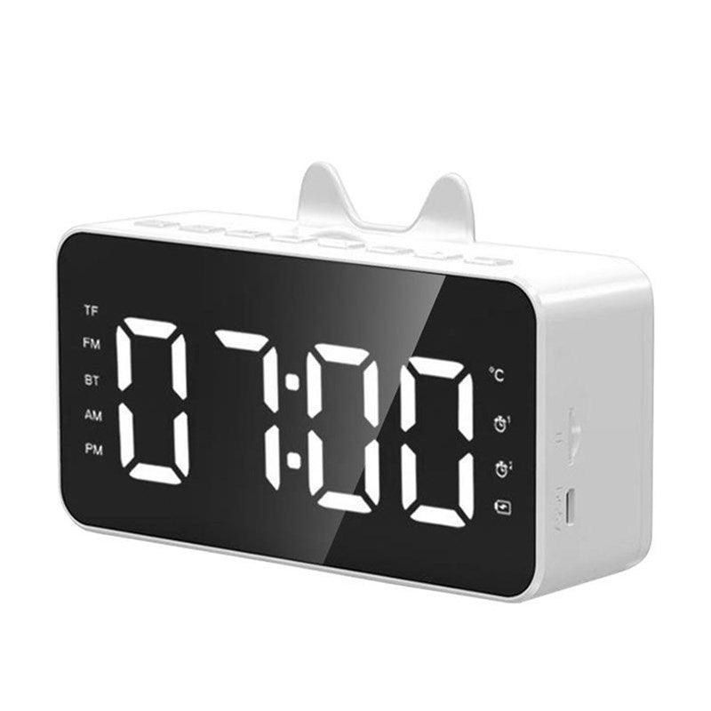 Mirror LED Alarm Clock Night Light Digital Clock Thermometer