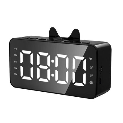 Mirror LED Alarm Clock Night Light Digital Clock Thermometer