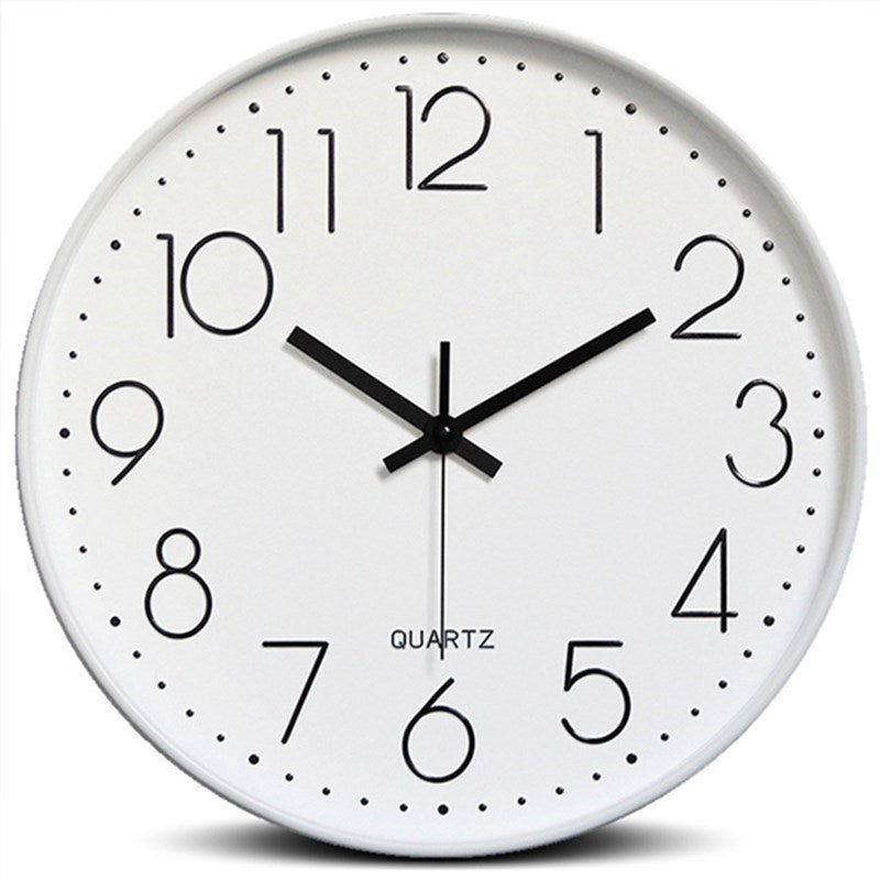 12-inch Wall Clock Battery Operated  Non-Ticking Silent Quartz Quiet Movement