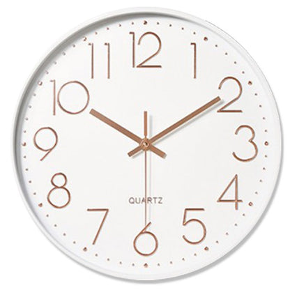 12-inch Wall Clock Battery Operated  Non-Ticking Silent Quartz Quiet Movement