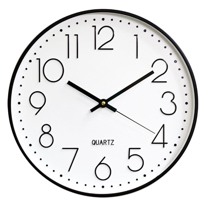 12-inch Wall Clock Battery Operated  Non-Ticking Silent Quartz Quiet Movement