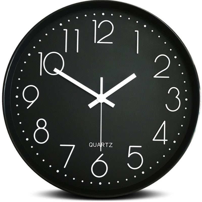 12-inch Wall Clock Battery Operated  Non-Ticking Silent Quartz Quiet Movement