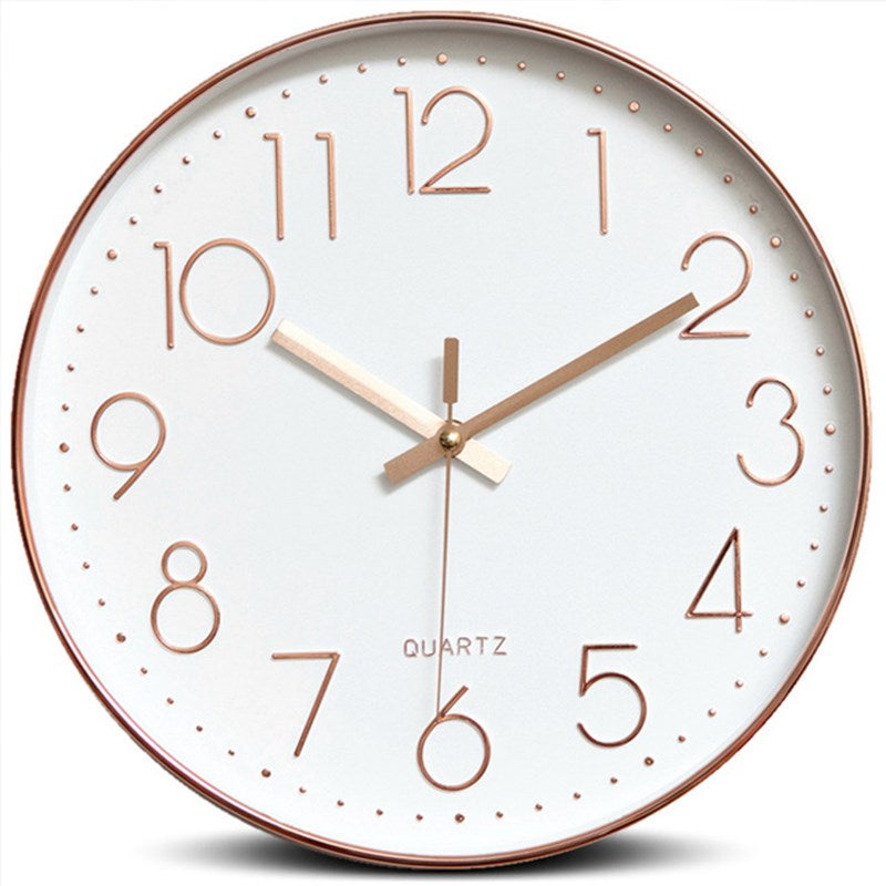 12-inch Wall Clock Battery Operated  Non-Ticking Silent Quartz Quiet Movement