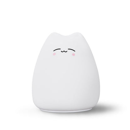 Bedside Cat Lamp Table Lamp Silicone Colorful LED Night Light Cute Gifts for Kids