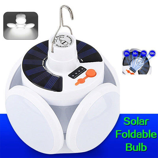 Solar Light Bulb Outdoor Portable LED Bulb for Hiking Fishing Camping Tent Lighting