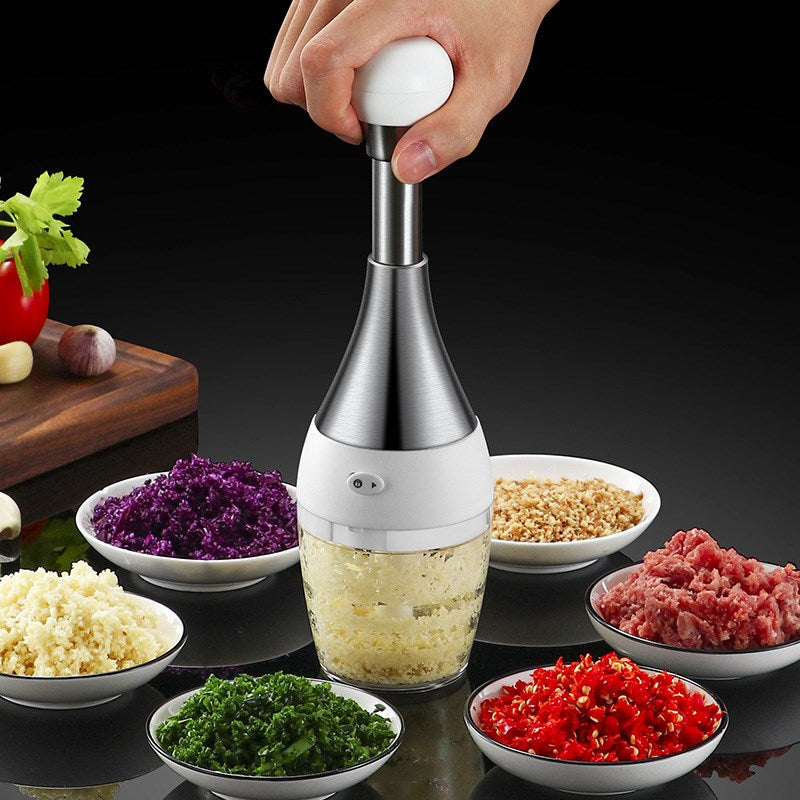 Kitchen Mincer Tool Garlic Crusher Squeezer Stainless Steel Masher