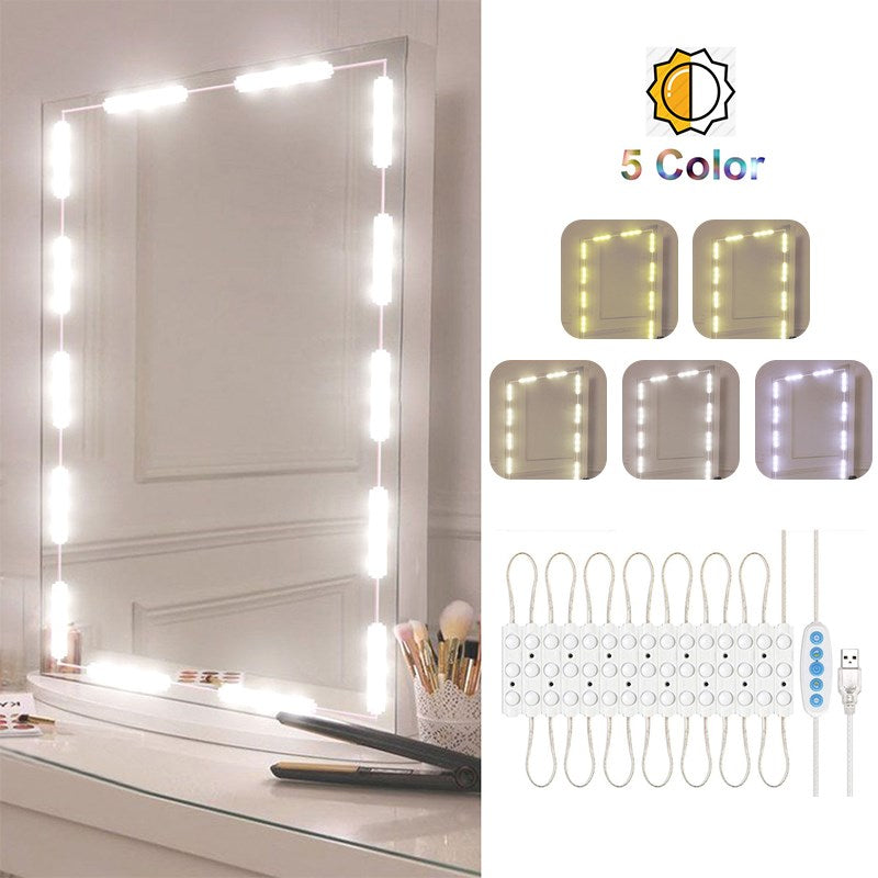 LED Vanity Mirror Light Kit Makeup Mirror Light USB Powered Dressing Table Mirror Lamp