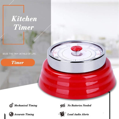 Magnetic Kitchen Timer 60 Minutes Visual Countdown Timer with Loud Alarm for Baking Cooking