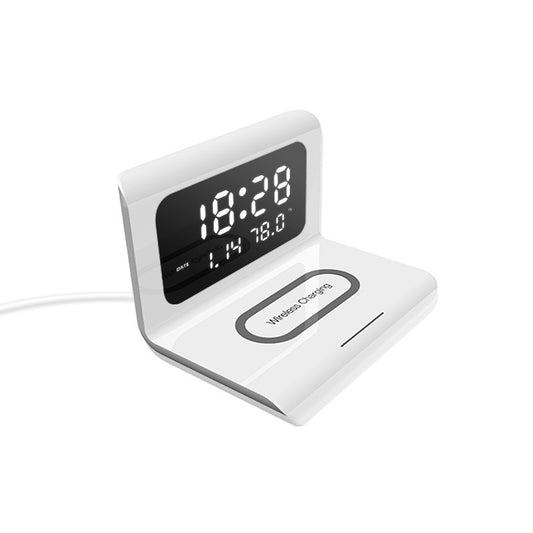 ZZ2 Clock Alarm Wireless Smart Phone Charger Charging Station Time Temperature Display