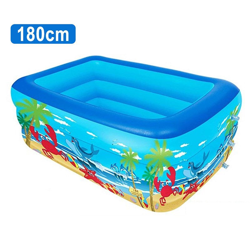 Inflatable Baby Swimming Pool Children Pump Pool Kiddie Paddling Pool