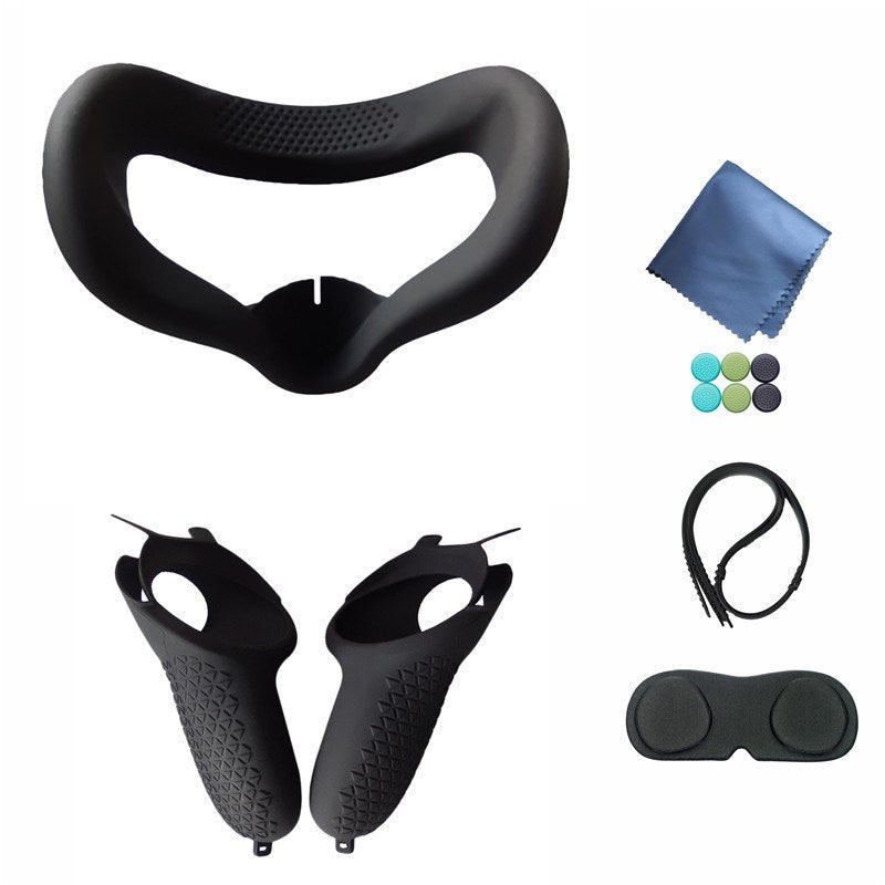 Silicone Cover for Oculus Quest 2 Face Mask Controller Grip Accessories Sweatproof Cushion