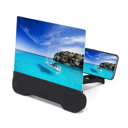 14-Inch Cell Phone Screen Enlarger Magnifier with Bluetooth Speaker 3D HD Movies Amplifier Projector