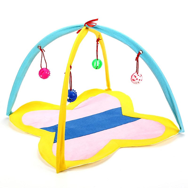 Cat Play Tent Dangle Toys Pets Sleep Play Bed Pad Cushion