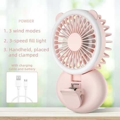 Neck Fan Rechargeable Clip Fill Light 