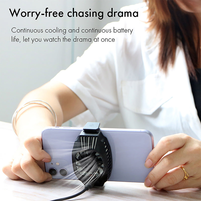 X9 Mobile Phone Cooler Cooling Fan Phone Radiator with Adjustable Clamp for Games Watch Video