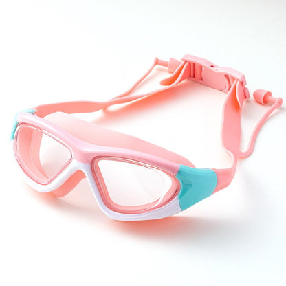 Kids Swimming Goggles Child Swim Glasses Anti Fog Soft Silicone Frame for Ages 3-14 Boys Girls