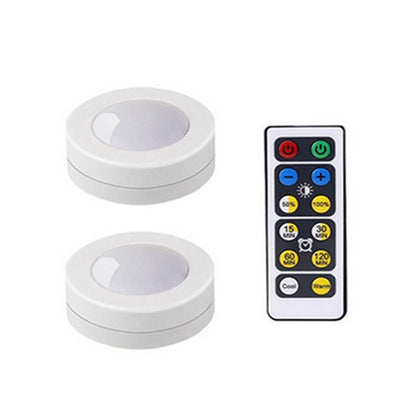 LED Puck Light Under Cabinet Lighting with Remote Control Under Counter Light