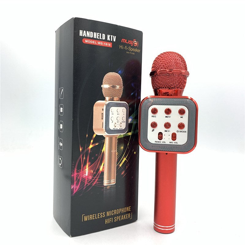 WS1818 Handheld Karaoke Microphone Wireless Bluetooth Mic Speaker