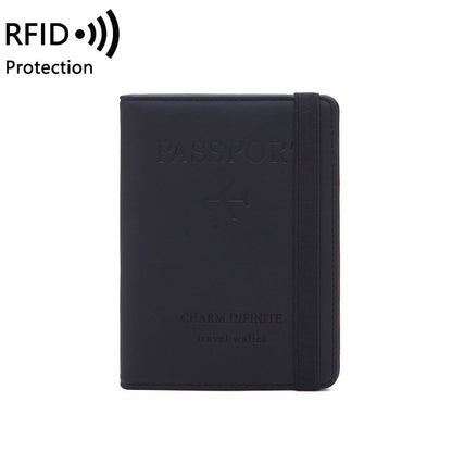 Leather Passport ID Card Holder Case Cover RFID Blocking Travel Wallet