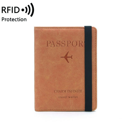 Leather Passport ID Card Holder Case Cover RFID Blocking Travel Wallet