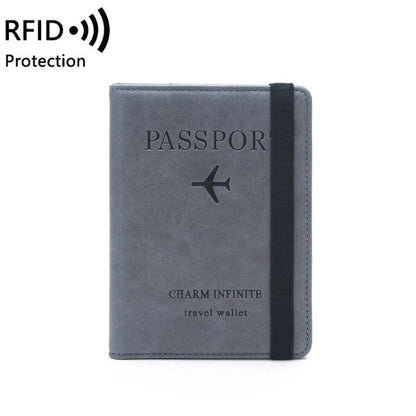 Leather Passport ID Card Holder Case Cover RFID Blocking Travel Wallet