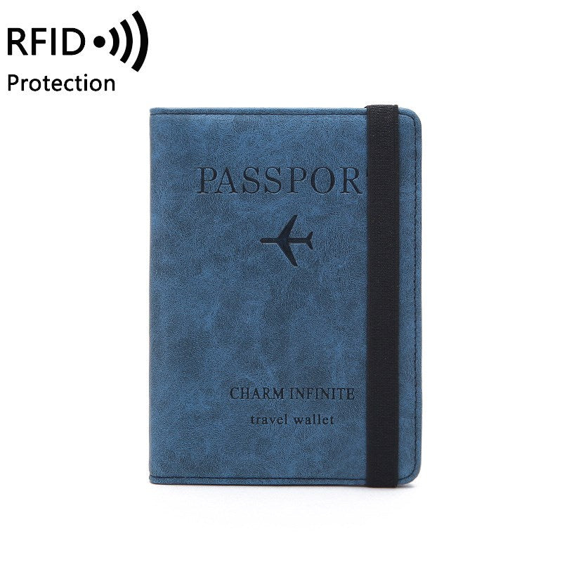 Leather Passport ID Card Holder Case Cover RFID Blocking Travel Wallet