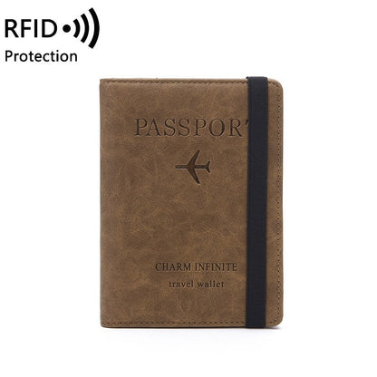 Leather Passport ID Card Holder Case Cover RFID Blocking Travel Wallet