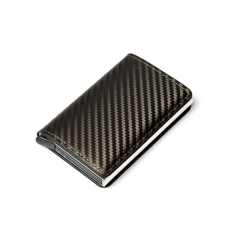 Anti-magnetic Wallet RFID Blocking Pocket Money Clip Carbon Fiber Card Holder