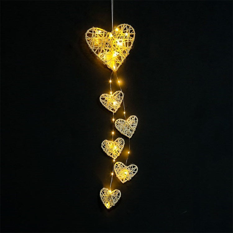 Love Dream Catcher Wall Light Wind Chimes Hanging Ornaments Ceiling Decor