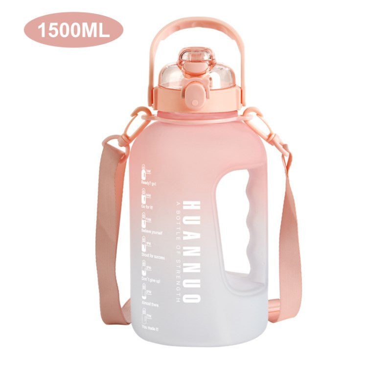 Large Capacity Sports Drinking Water Bottle with Straw Portable Drink Kettle for Fitness Hiking Cycling (No FDA Certificate)