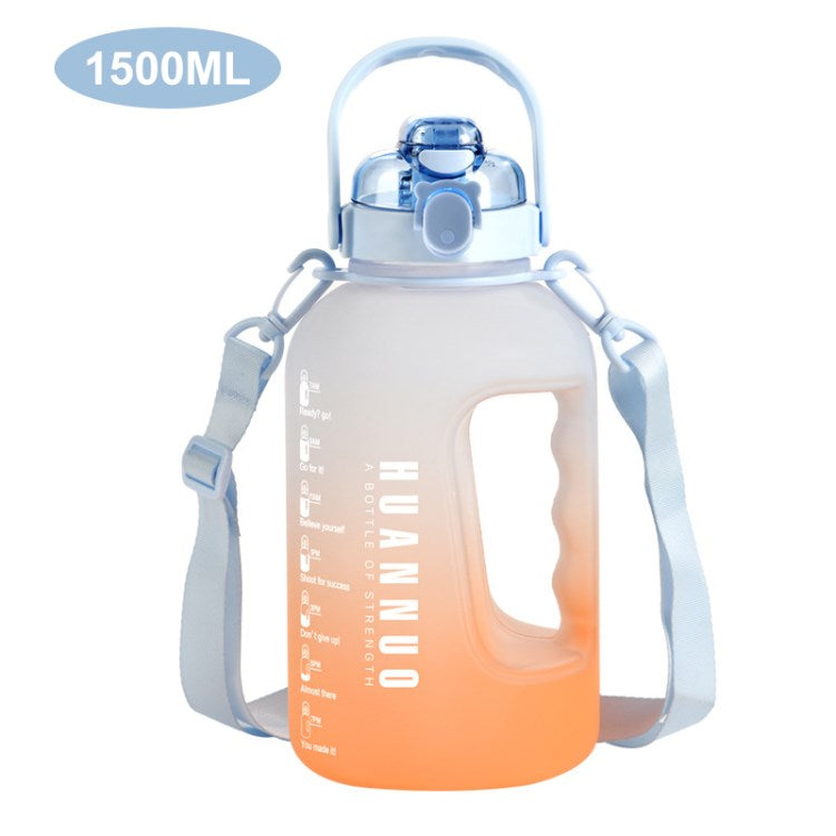 Large Capacity Sports Drinking Water Bottle with Straw Portable Drink Kettle for Fitness Hiking Cycling (No FDA Certificate)