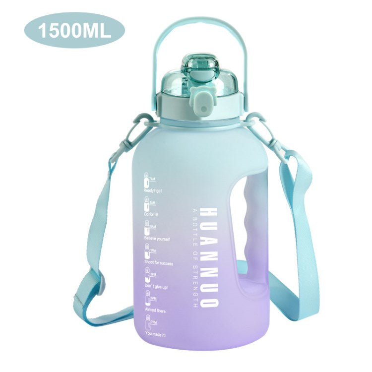 Large Capacity Sports Drinking Water Bottle with Straw Portable Drink Kettle for Fitness Hiking Cycling (No FDA Certificate)