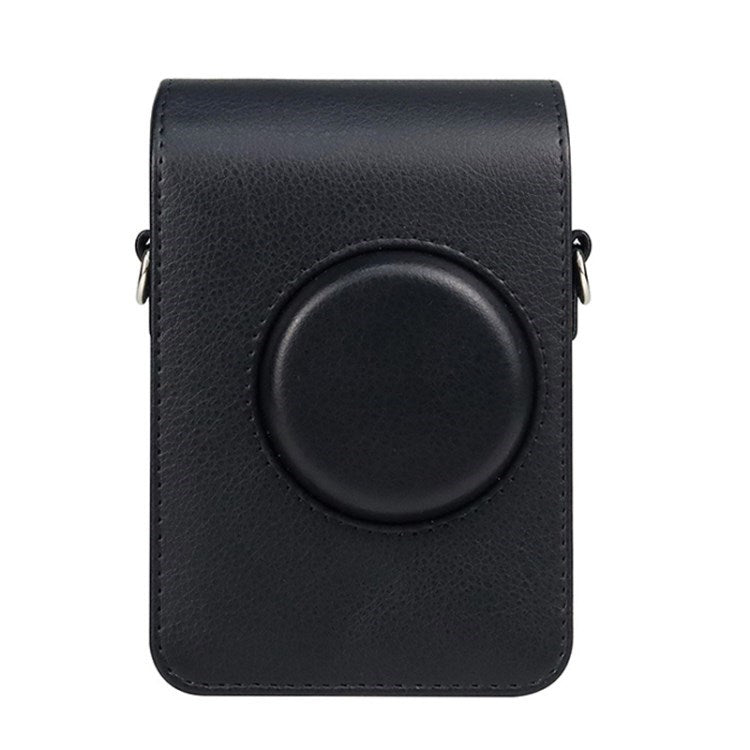 CAIUL PU Leather Camera Case for Fuji Mini EVO, Retro Texture Protective Camera Cover with Strap