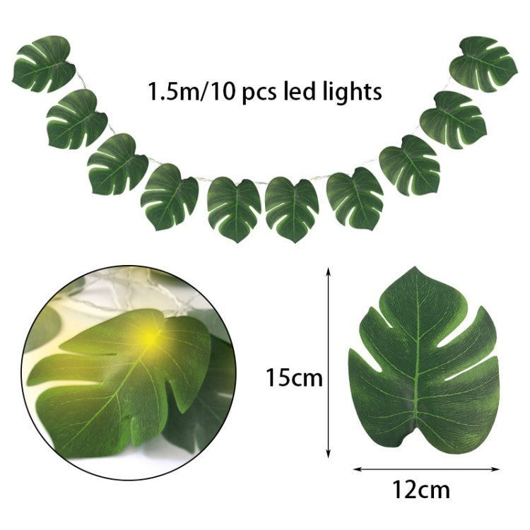 Turtle Leaf Fairy Light String for Room Bedroom Wall Decoration LED Light