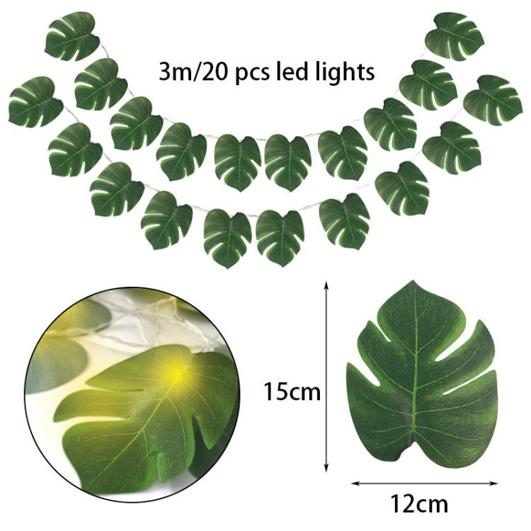 Turtle Leaf Fairy Light String for Room Bedroom Wall Decoration LED Light