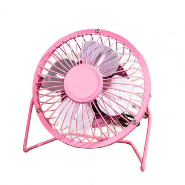 Wrought Iron Portable Table Fan 4 inch Mini Cooling Fan for Office Fan Support 360-Degree Adjustable